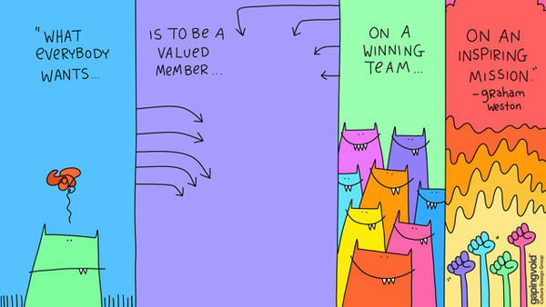 "what everybody wants is to be a valued member on a winning team on and inspiring mission." -Graham Weston