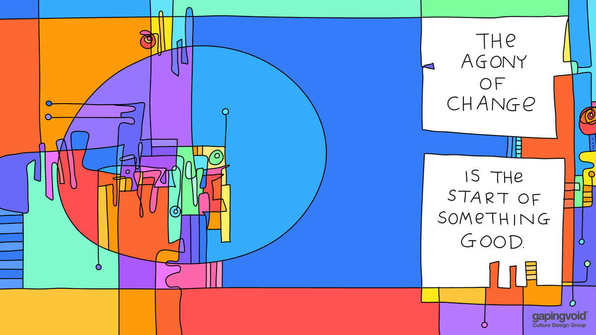 Agony Of Change – Gapingvoid Virtual Backgrounds